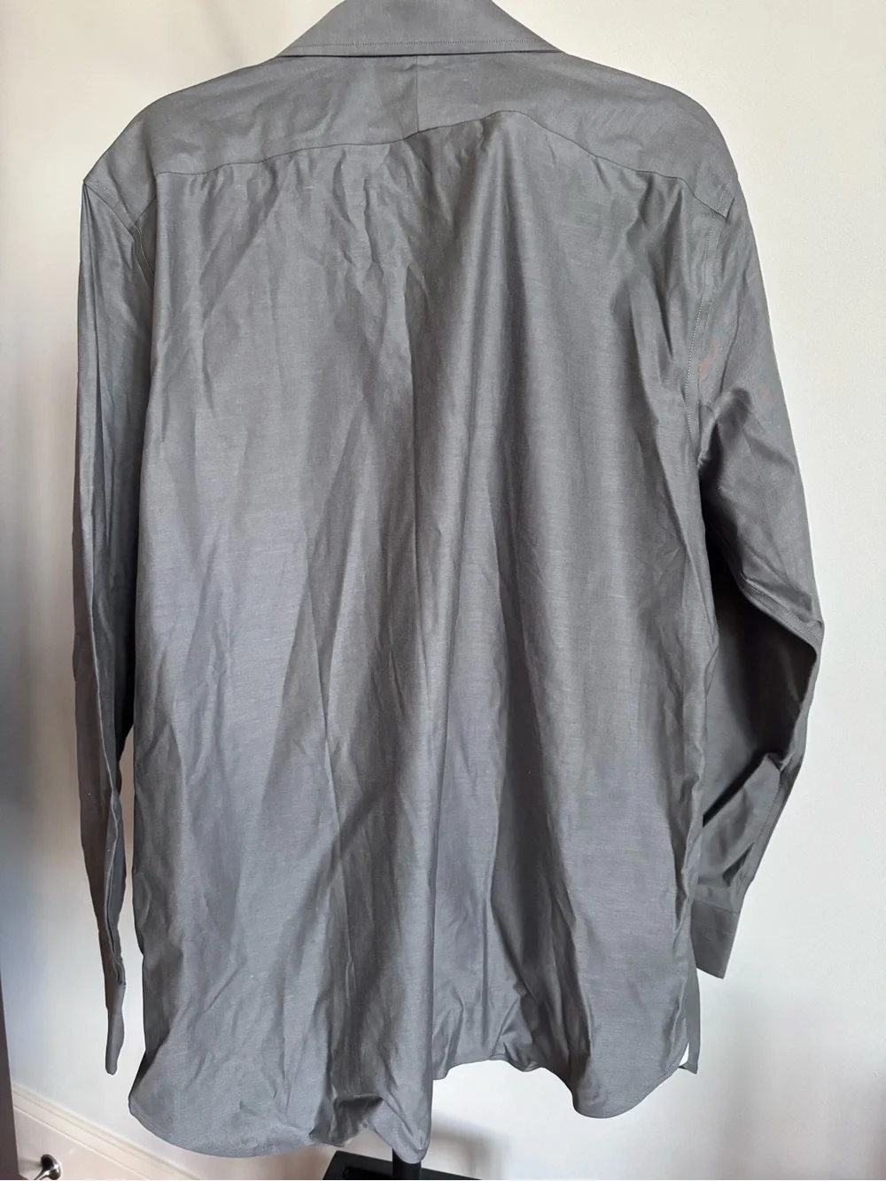 Banana Republic Men's Grey Long-Sleeve Dress Shirt